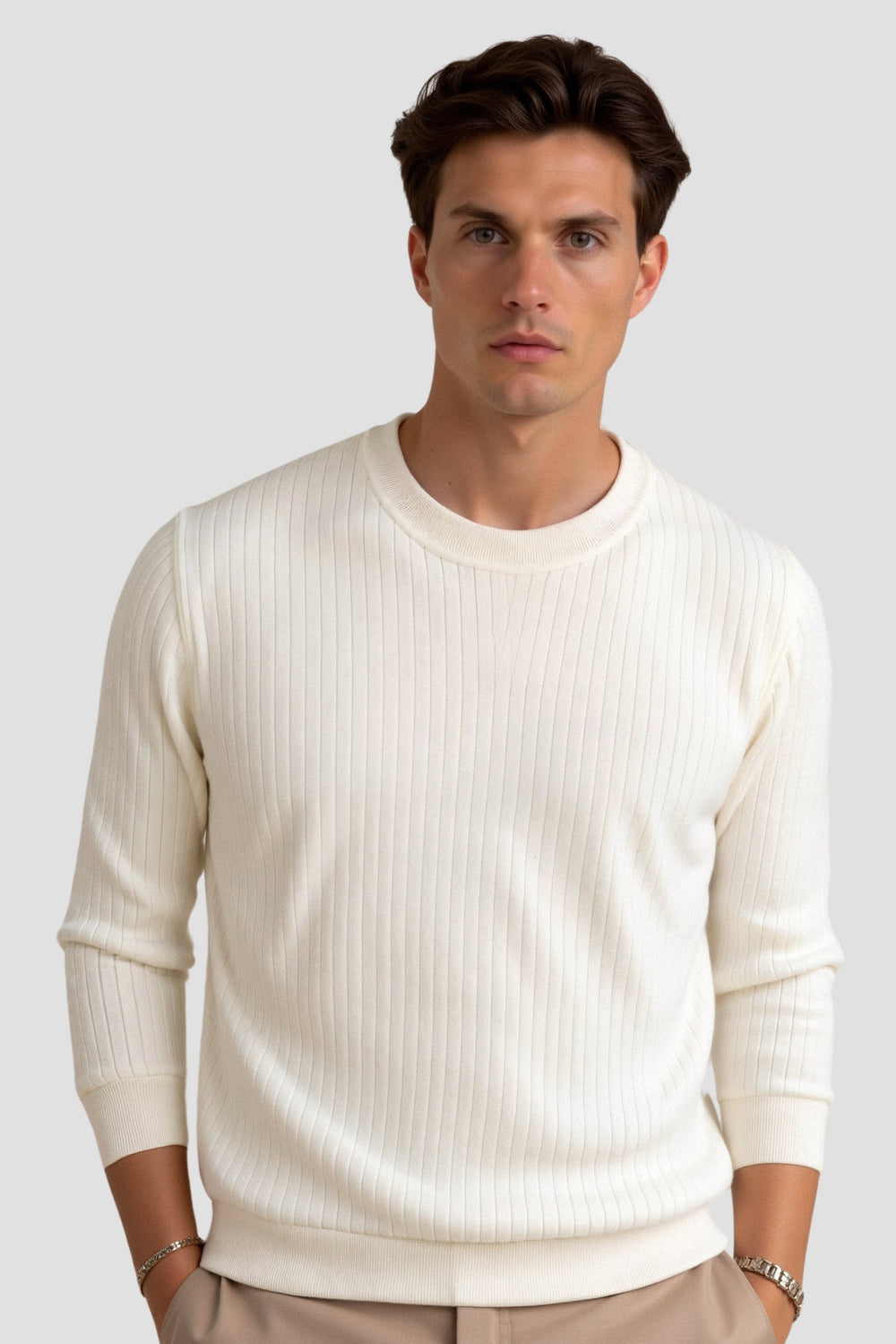 Langarmshirt Herren Feinripp Minimalistisch Komfortabel Für Vielseitige Looks 1