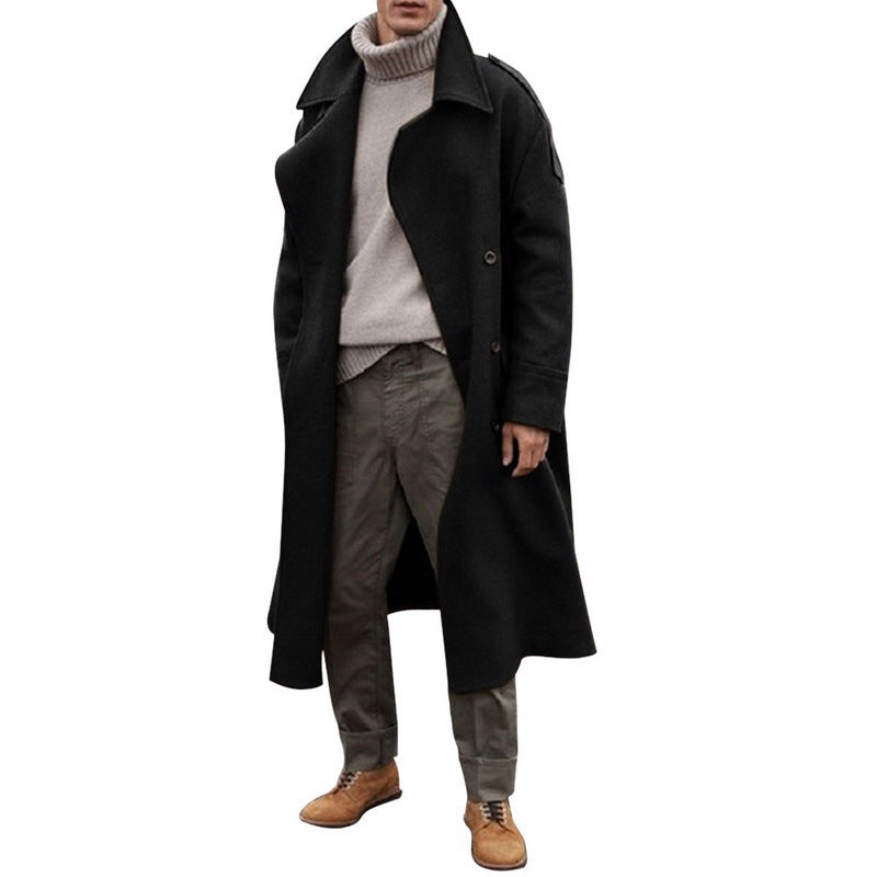Langer Herrenmantel mit lockerem Schnitt für eleganten Alltagsstil 2