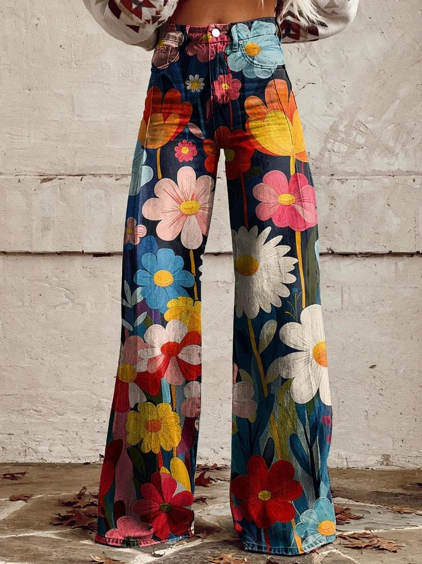 Léna - Florale Weite Hose 0