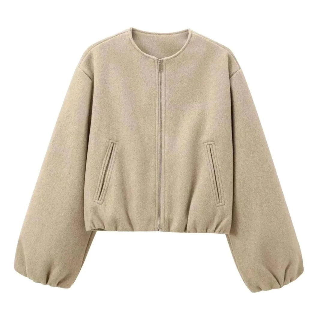 Leonie | Damen Oversized Bomberjacke mit Ballonärmeln und Reißverschluss 1