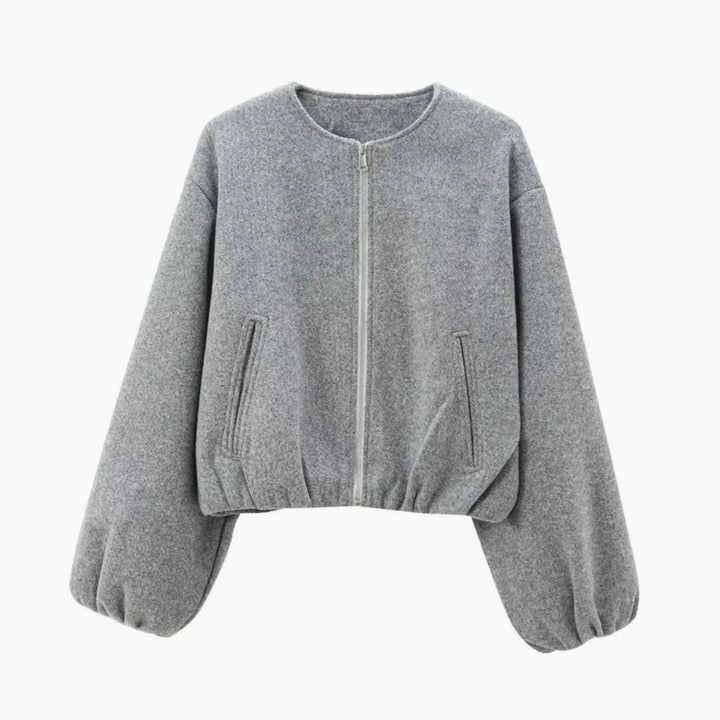 Leonie | Damen Oversized Bomberjacke mit Ballonärmeln und Reißverschluss 2