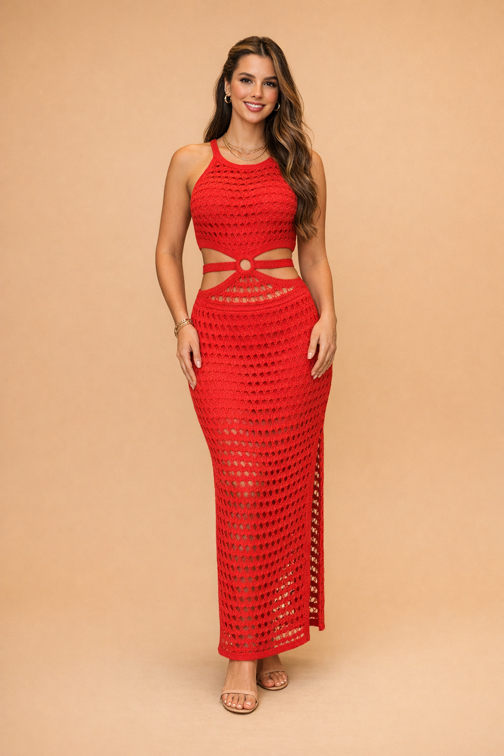 Luftiges Damenkleid - Elegantes Netzkleid für Sommer, Vielseitiges Kleid für Warme Tage, Ideal für Festliche Anlässe 1