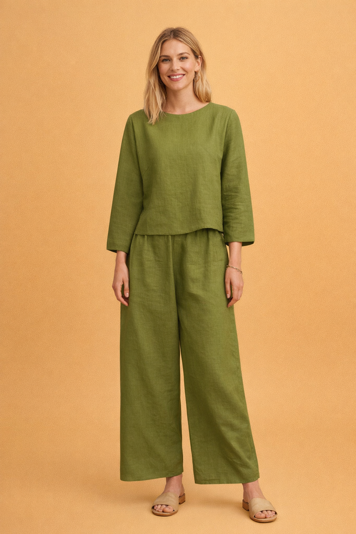 Luftiges Set aus Bluse und Hose für Damen – Elegante Sommermode 3