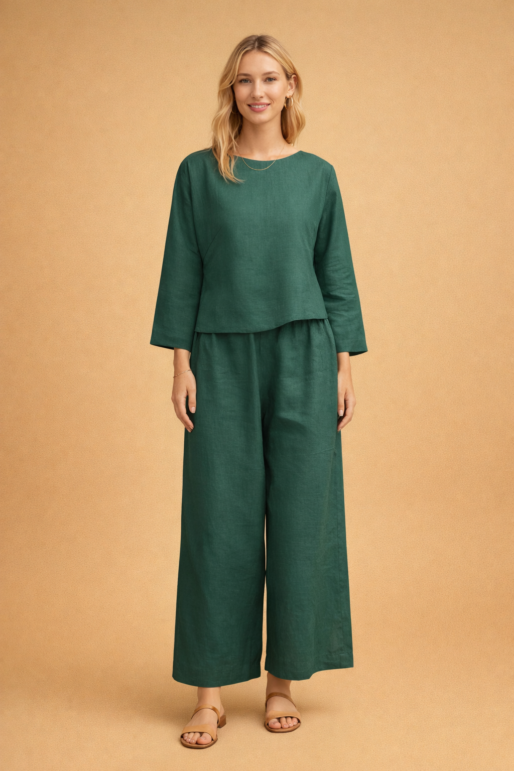 Luftiges Set aus Bluse und Hose für Damen – Elegante Sommermode 4