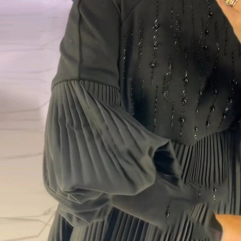 Marlene | Plus-Size Kleid mit Stehkragen und Laternenärmeln 8