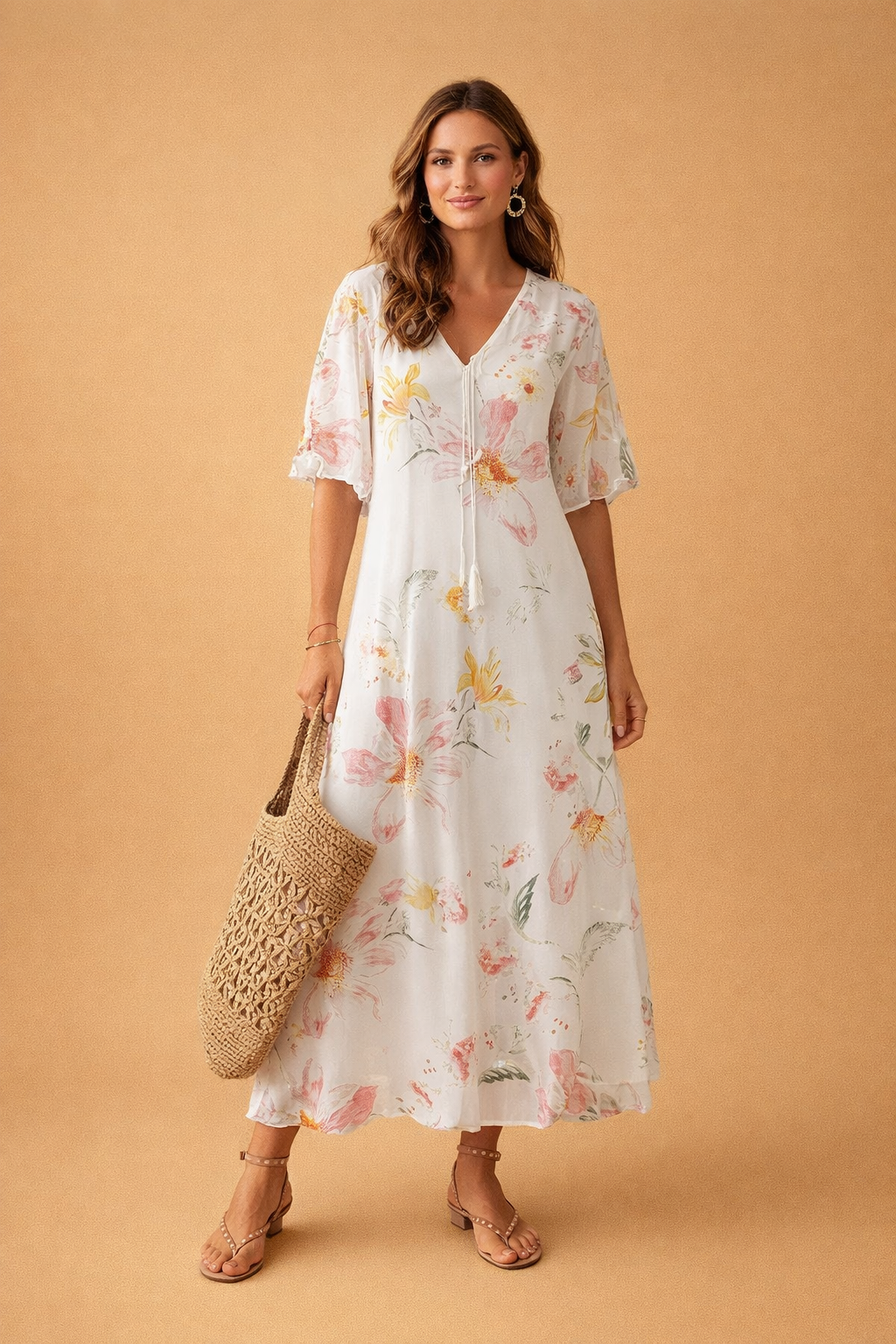 Maxikleid mit Blumendruck für Damen – Elegantes Sommerkleid für jeden Anlass 1