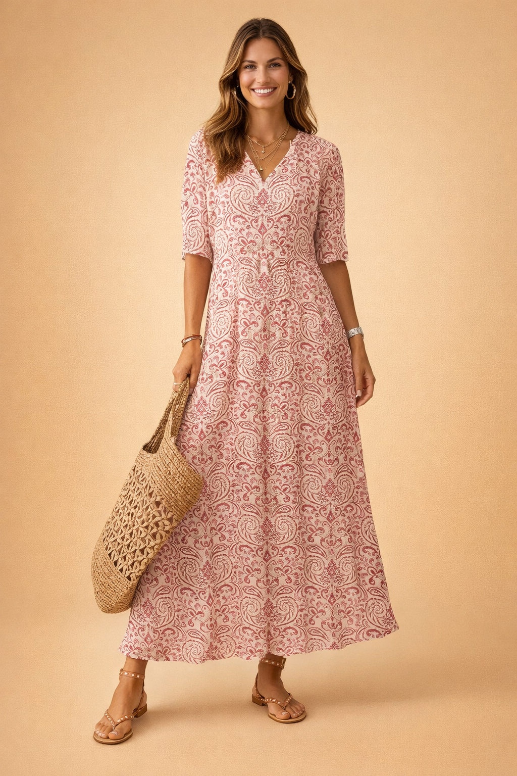 Maxikleid mit Blumendruck für Damen – Elegantes Sommerkleid für jeden Anlass 5