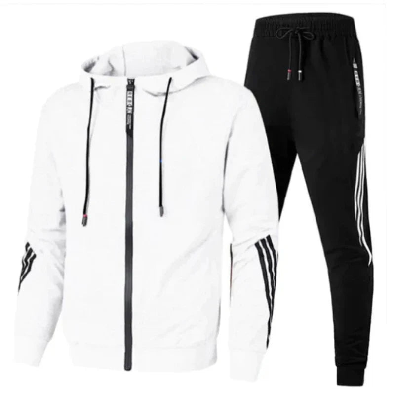 Moderne Herren Streetwear Hoodie Set Zweiteilig Urbaner Look Komfortabel für Freizeit und Alltag 2