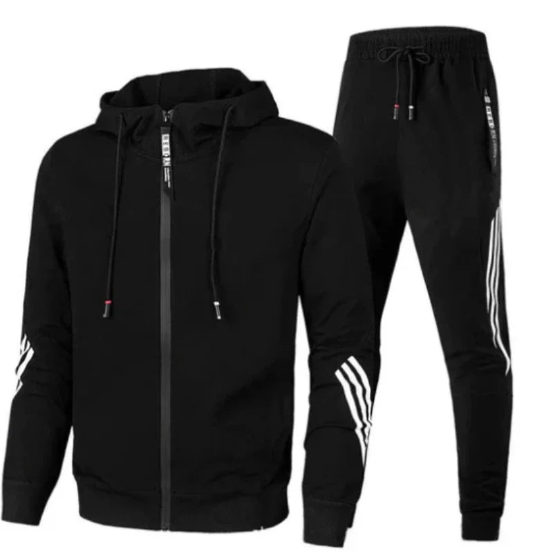 Moderne Herren Streetwear Hoodie Set Zweiteilig Urbaner Look Komfortabel für Freizeit und Alltag 3