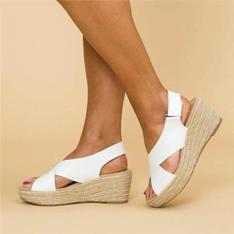 Modische Keilsandalen mit Kreuzriemen für den Sommer – Eleganz und Komfort vereint 4