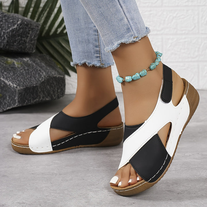 Modische zweifarbige Sandalen für Damen – ideal für den Sommer 5