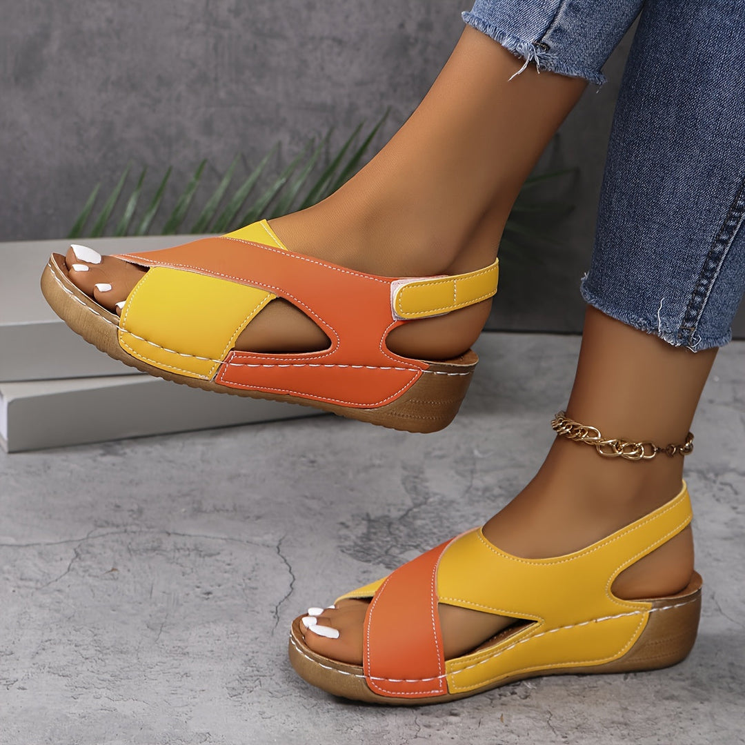 Modische zweifarbige Sandalen für Damen – ideal für den Sommer 9