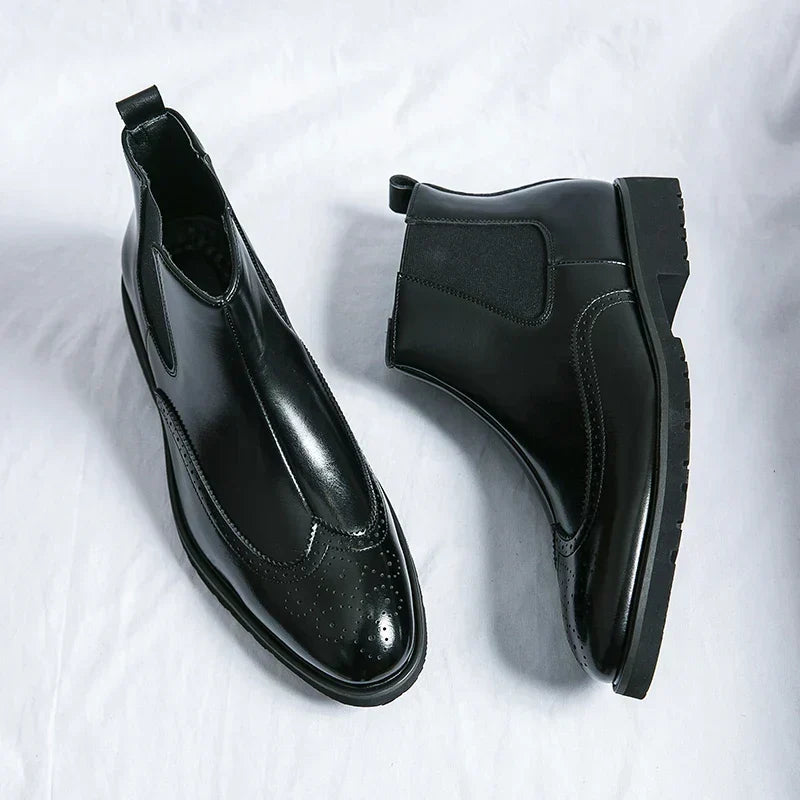 Orthopädische Chelsea Boots Herren mit Arch Support und elegantem Hochglanzfinish für stilvolle Anlässe 0