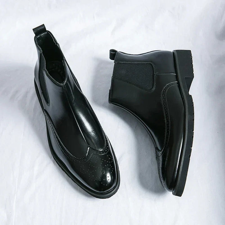 Orthopädische Chelsea Boots Herren mit Arch Support und elegantem Hochglanzfinish für stilvolle Anlässe 0
