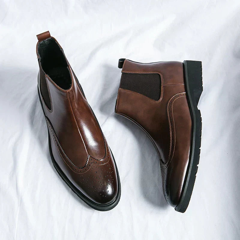 Orthopädische Chelsea Boots Herren mit Arch Support und elegantem Hochglanzfinish für stilvolle Anlässe 1