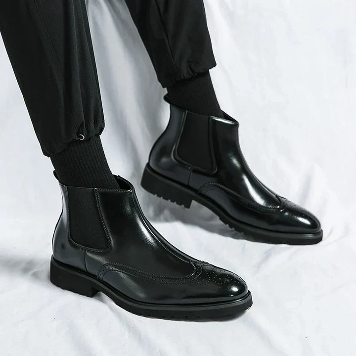 Orthopädische Chelsea Boots Herren mit Arch Support und elegantem Hochglanzfinish für stilvolle Anlässe 2