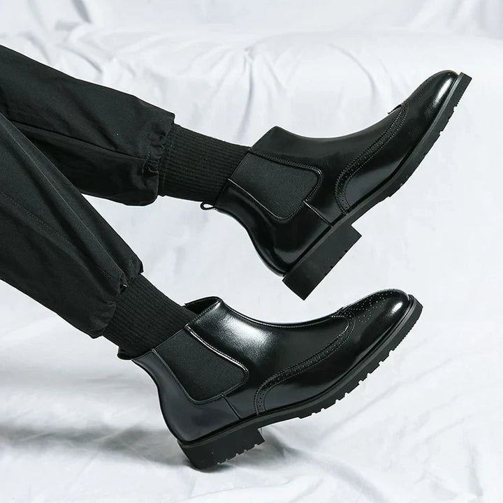 Orthopädische Chelsea Boots Herren mit Arch Support und elegantem Hochglanzfinish für stilvolle Anlässe 3