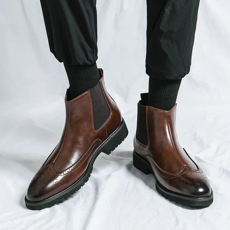 Orthopädische Chelsea Boots Herren mit Arch Support und elegantem Hochglanzfinish für stilvolle Anlässe 4