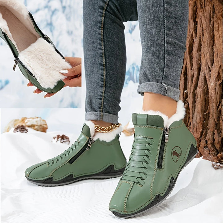 Orthopädische Damen Ankle Boots mit Arch Support Gefüttert Winterstiefeletten 7