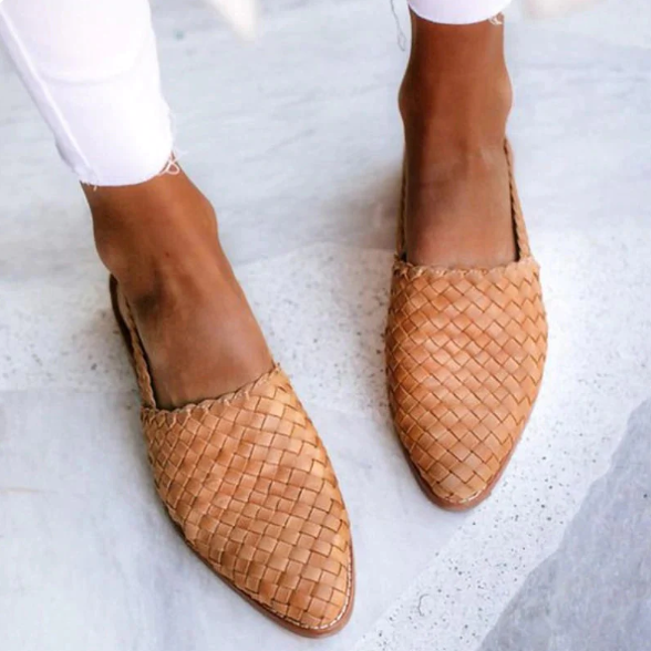 Orthopädische Damen Ballerinas mit Geflochtenem Design und Slingback für Frühling 1