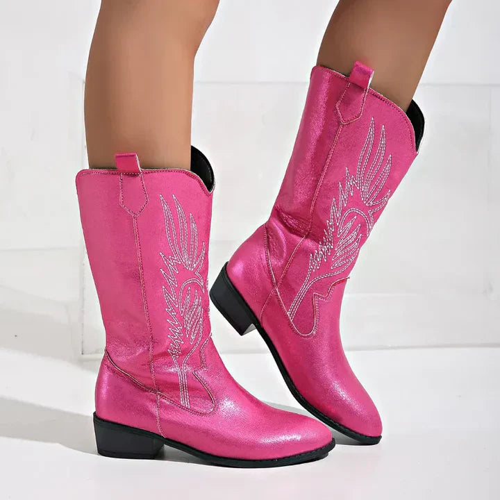 Orthopädische Damen Cowboystiefel mit Arch Support und Weichem Futter 1
