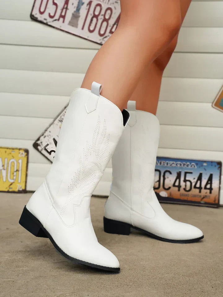 Orthopädische Damen Cowboystiefel mit Arch Support und Weichem Futter 4