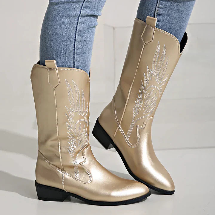 Orthopädische Damen Cowboystiefel mit Arch Support und Weichem Futter 5
