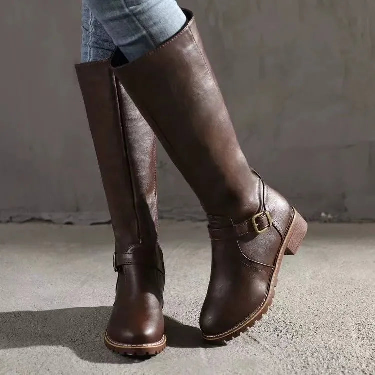 Orthopädische Damen Lederstiefel mit Arch Support für Komfort und Stil 3
