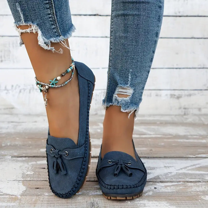 Orthopädische Damen Loafer mit Schleifendetail und Arch Support für Komfort beim Gehen 4