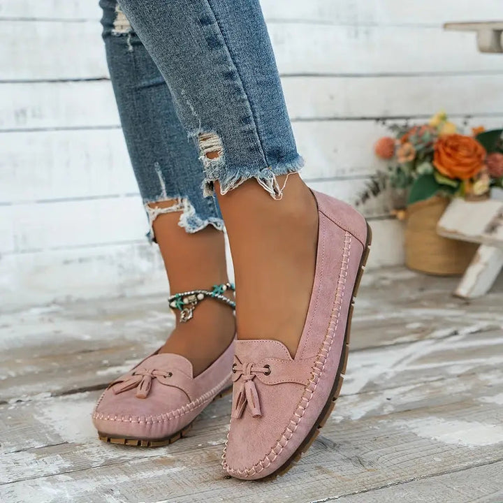 Orthopädische Damen Loafer mit Schleifendetail und Arch Support für Komfort beim Gehen 6