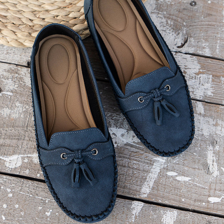 Orthopädische Damen Loafer mit Schleifendetail und Arch Support für Komfort beim Gehen 8