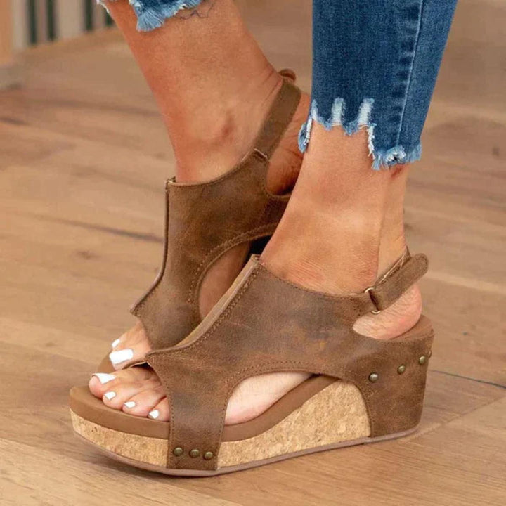 Orthopädische Damen Sandalen mit Arch Support und Korkabsatz für Sommerkomfort 1