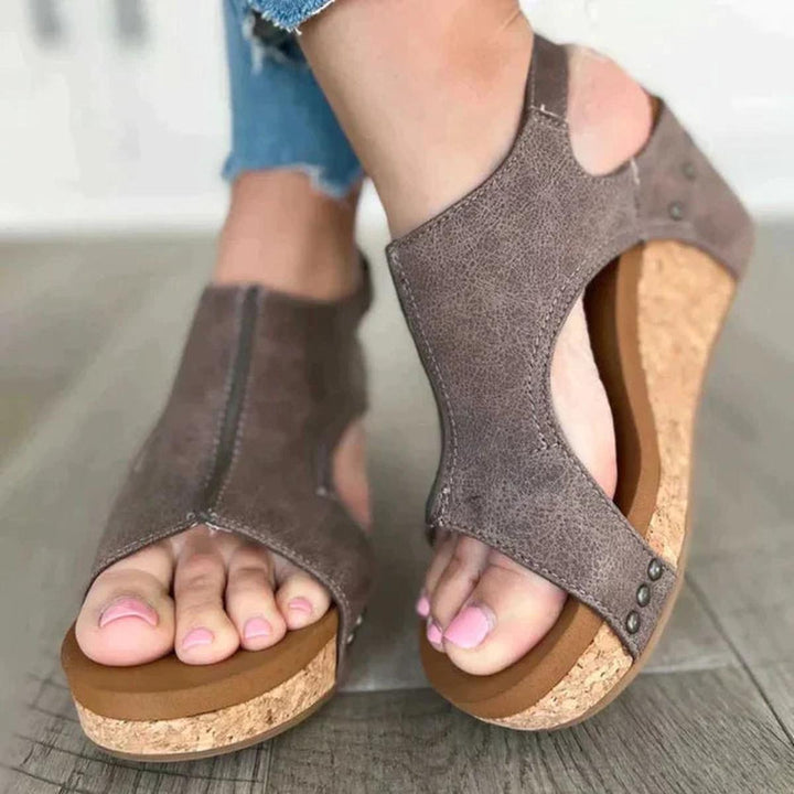 Orthopädische Damen Sandalen mit Arch Support und Korkabsatz für Sommerkomfort 6
