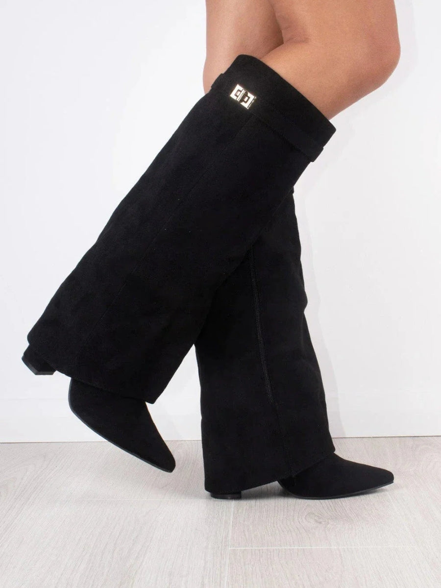 Orthopädische Damen Stiefel mit Arch Support Kniehoch Slouchy Zip-Up für Herbst und Winter 0
