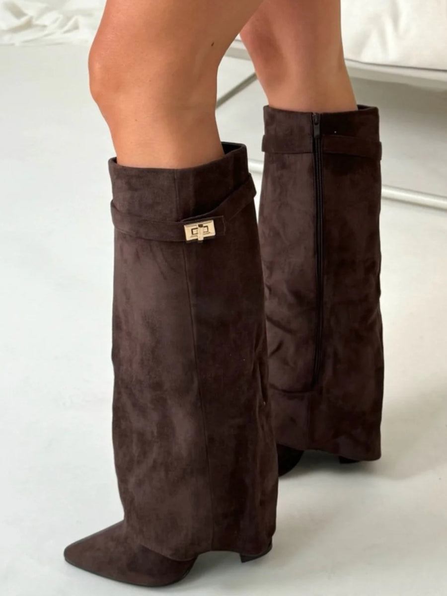 Orthopädische Damen Stiefel mit Arch Support Kniehoch Slouchy Zip-Up für Herbst und Winter 8