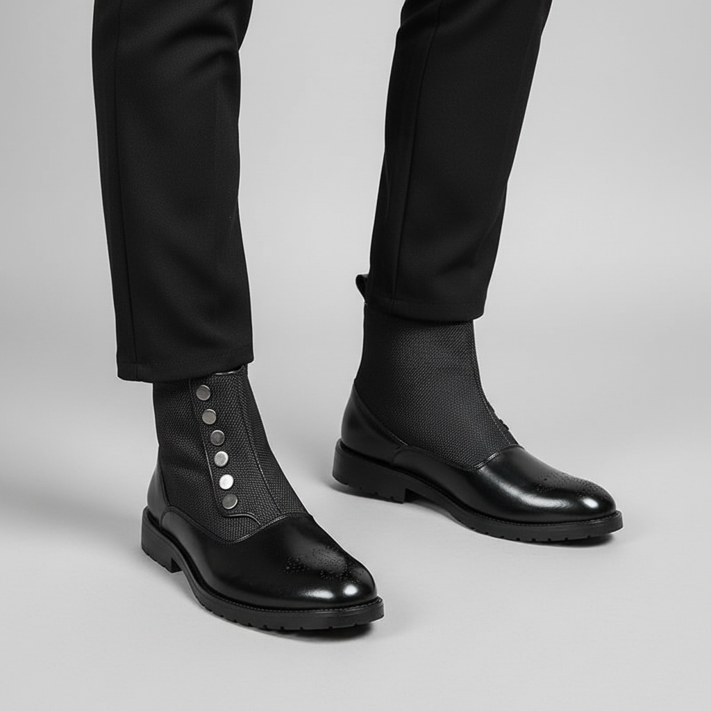 Orthopädische Herren Lederstiefel mit Ergonomischer Fußgewölbeunterstützung für Komfort und Stil 2