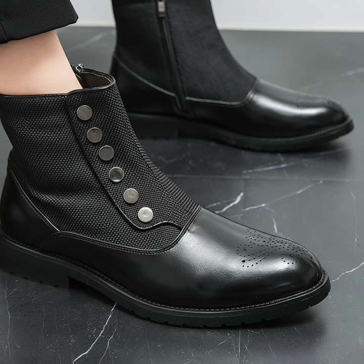 Orthopädische Herren Lederstiefel mit Ergonomischer Fußgewölbeunterstützung für Komfort und Stil 3
