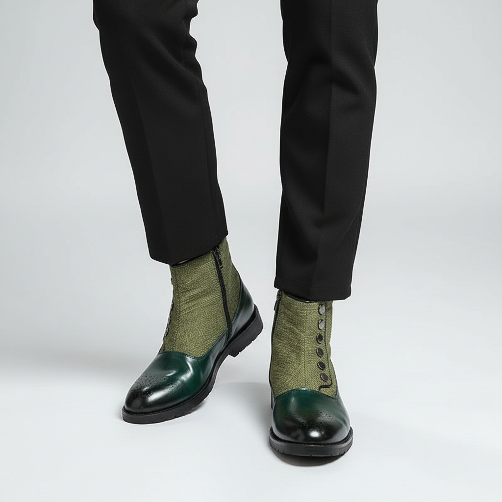Orthopädische Herren Lederstiefel mit Ergonomischer Fußgewölbeunterstützung für Komfort und Stil 4