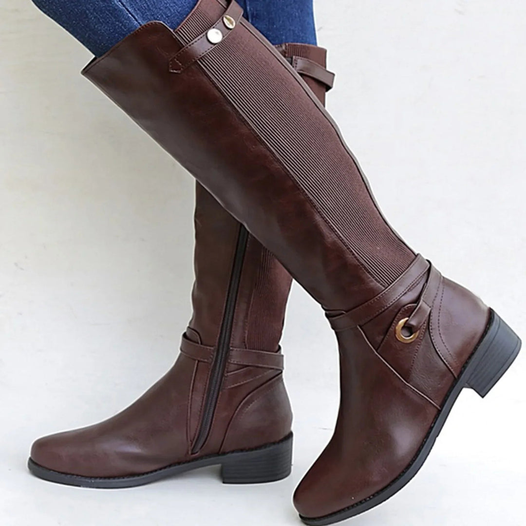 Orthopädische Lederstiefel mit Arch Support für Damen – Komfortable und elegante Stiefel 0