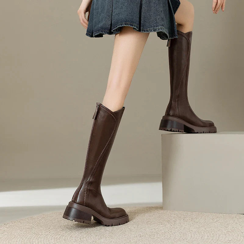 Orthopädische Lederstiefel mit Arch Support für Damen – Komfortable und elegante Stiefel 0