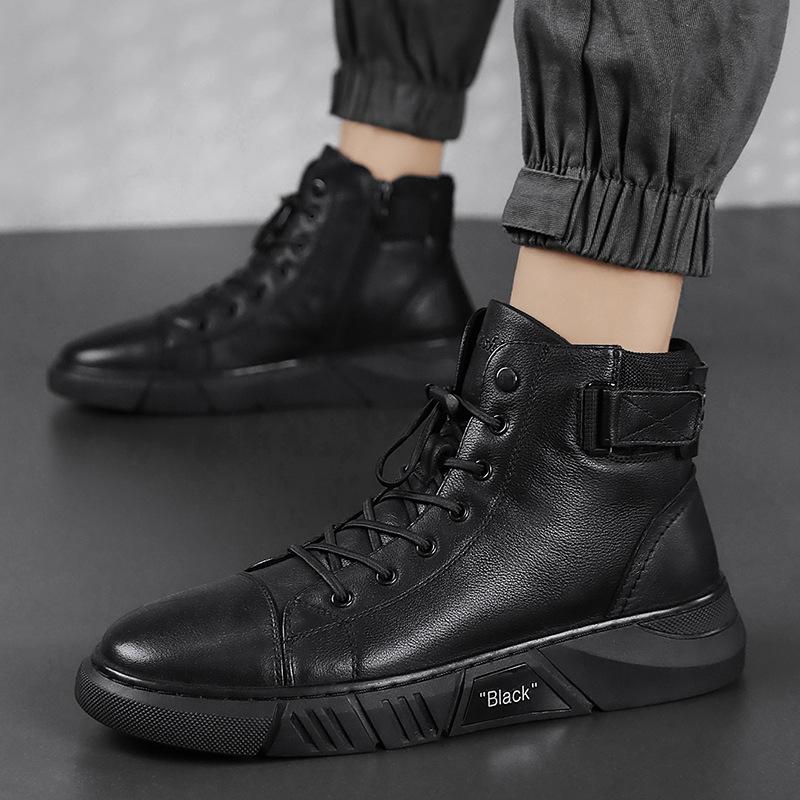 Orthopädische Schwarze Herren Lederstiefel mit Arch Support – Handgefertigt Komfortabel 1