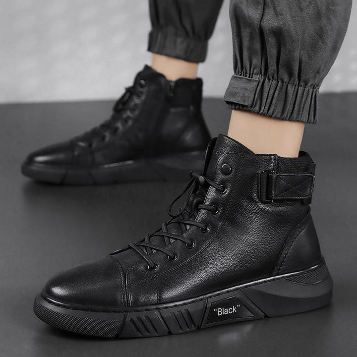 Orthopädische Schwarze Herren Lederstiefel mit Arch Support – Handgefertigt Komfortabel 1