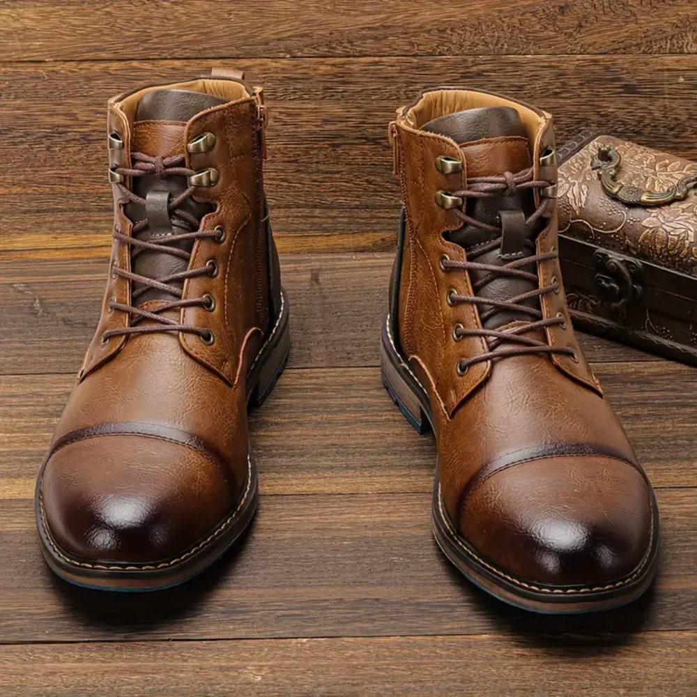 Orthopädische Vintage Lederschuhe für Herren mit Arch Support Komfort 1
