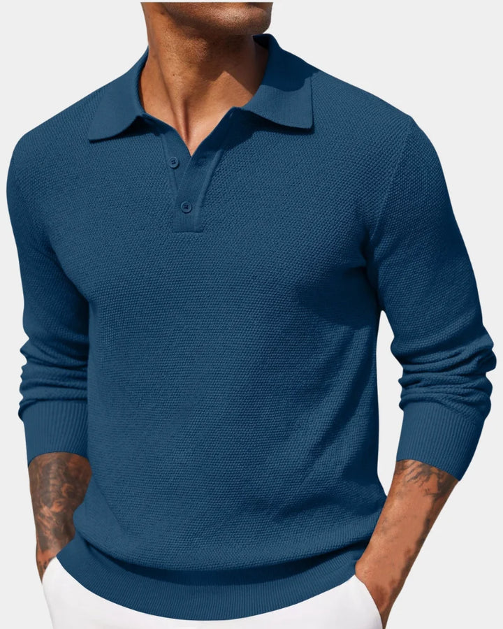 Polo-Pullover Herren Bequeme Passform Knitterfrei Eleganter Casual-Look 0