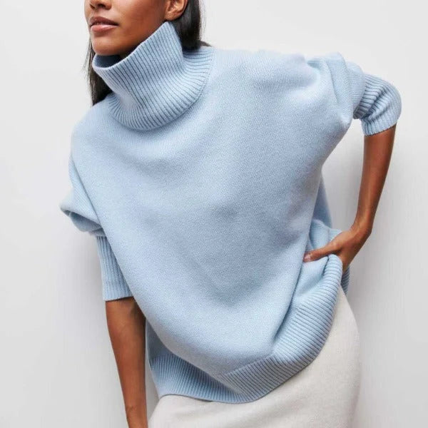 Rollkragenpullover Damen Gestrickt Komfortabel Modisch Warm für Winter 0