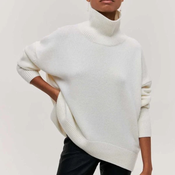 Rollkragenpullover Damen Gestrickt Komfortabel Modisch Warm für Winter 1