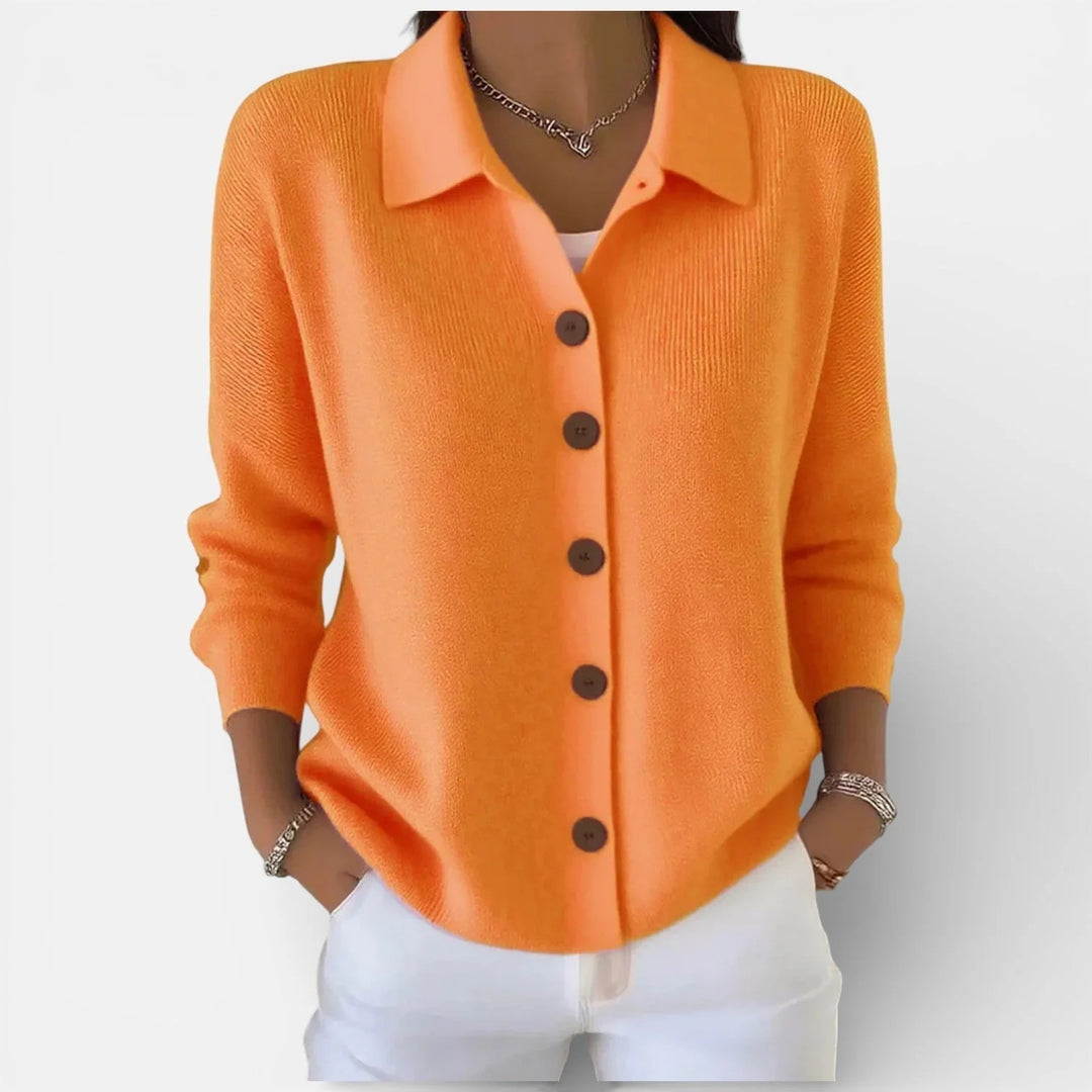 Rosalie | Strickbluse mit Polokragen und Knopfleiste 10