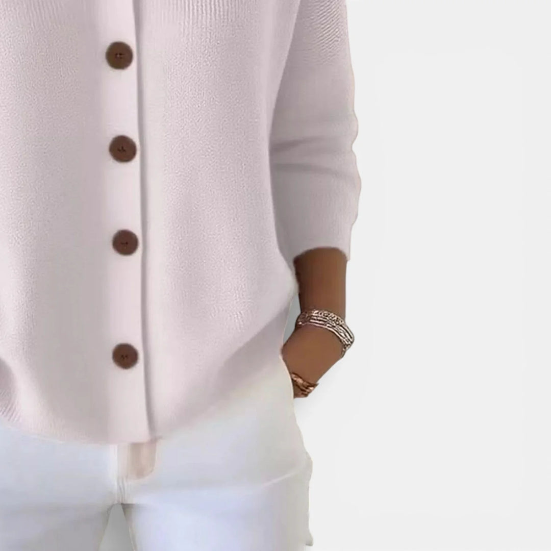 Rosalie | Strickbluse mit Polokragen und Knopfleiste 2