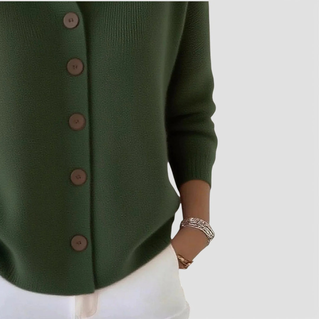 Rosalie | Strickbluse mit Polokragen und Knopfleiste 4