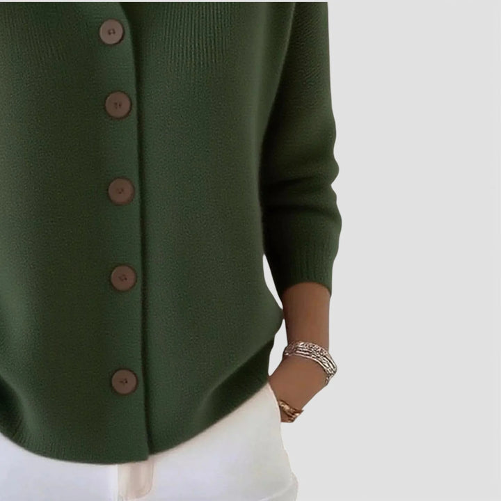 Rosalie | Strickbluse mit Polokragen und Knopfleiste 4